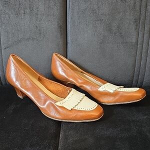 Vintage 70’s SALVATORE FERRAGAMO Leather Slip-ons Loafers ITALY Size 8